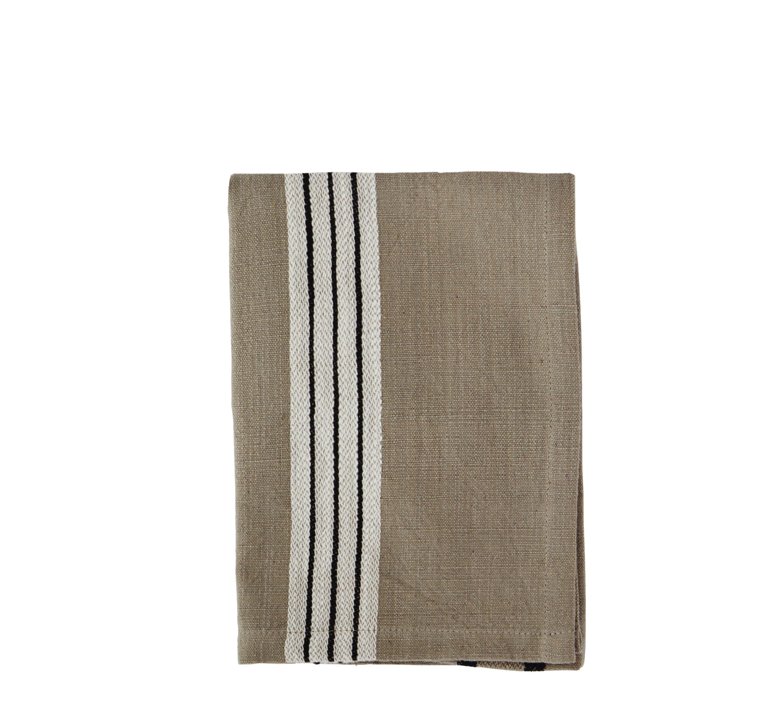 MADAM STOLTZ KUHINJSKA KRPA STRIPE TAUPE